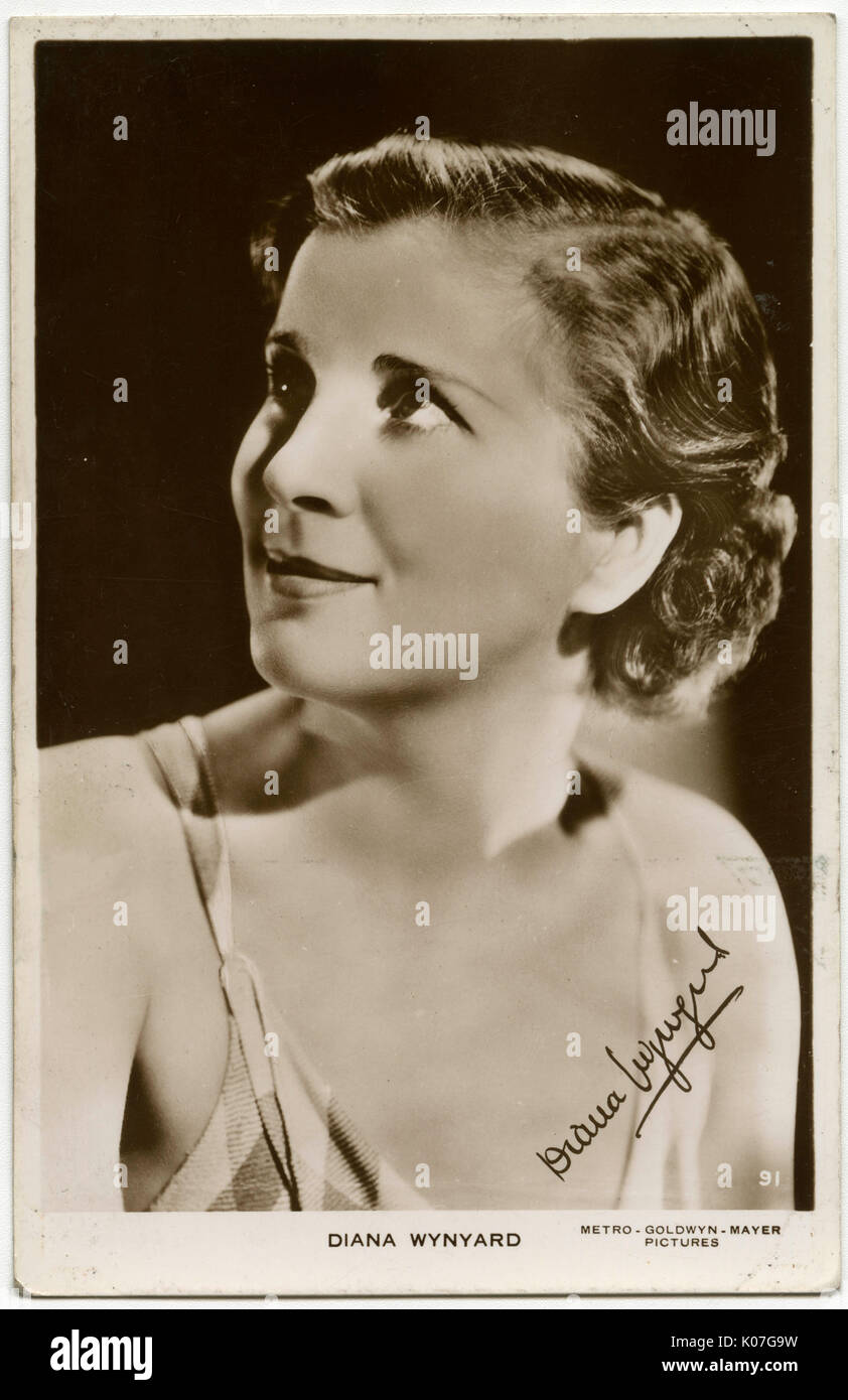 Diana Wynyard (Dorothy Isobel Cox) (1906-1964), englische Schauspielerin von Bühne und Bildschirm Datum: Stockfoto