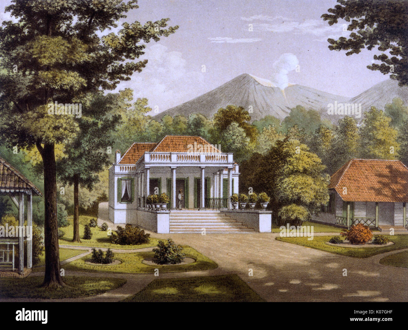 Jakarta: private Residenz der Generalgouverneur, Tjipannas Datum: 1882 Stockfoto