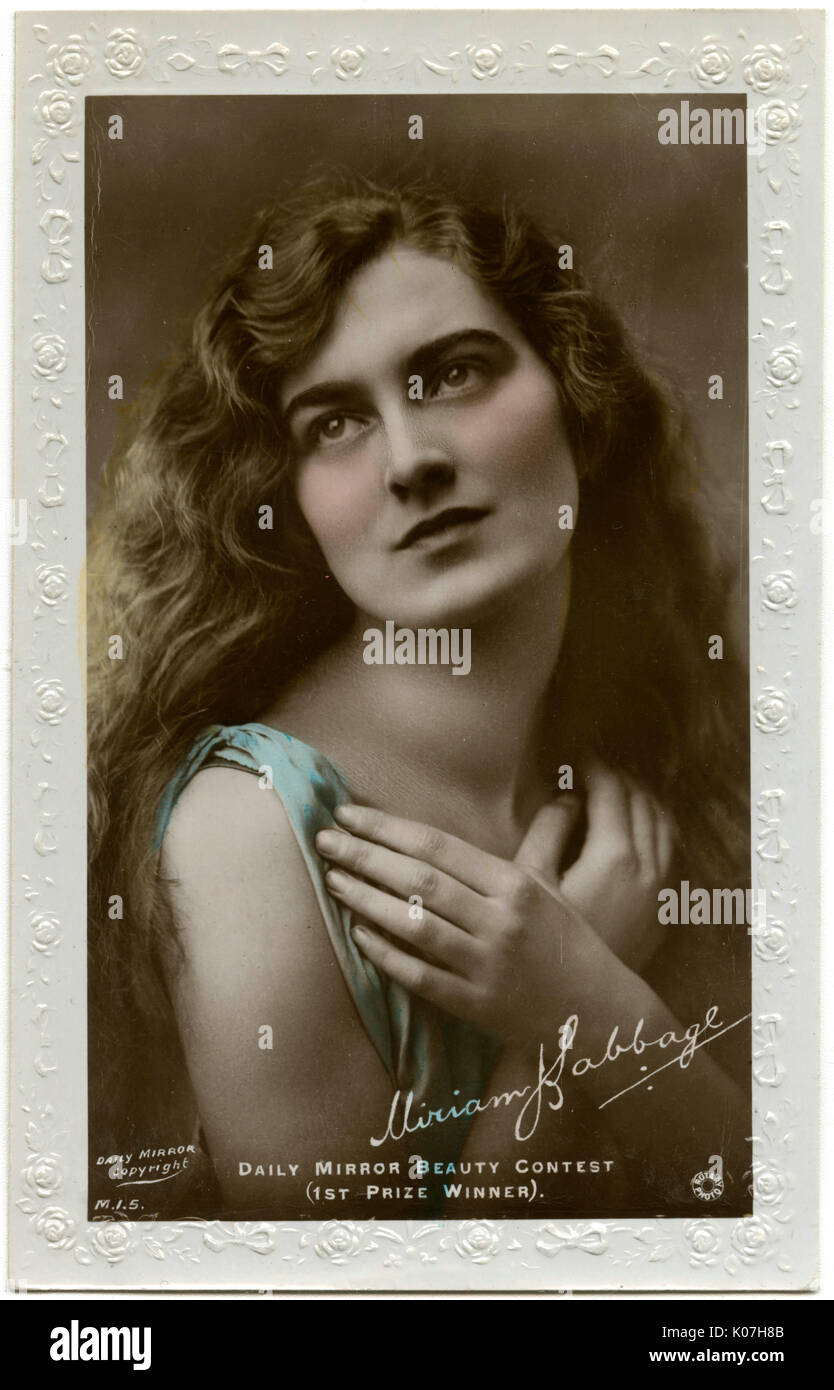 1.-Preis-Schönheitswettbewerb 1919 Stockfoto