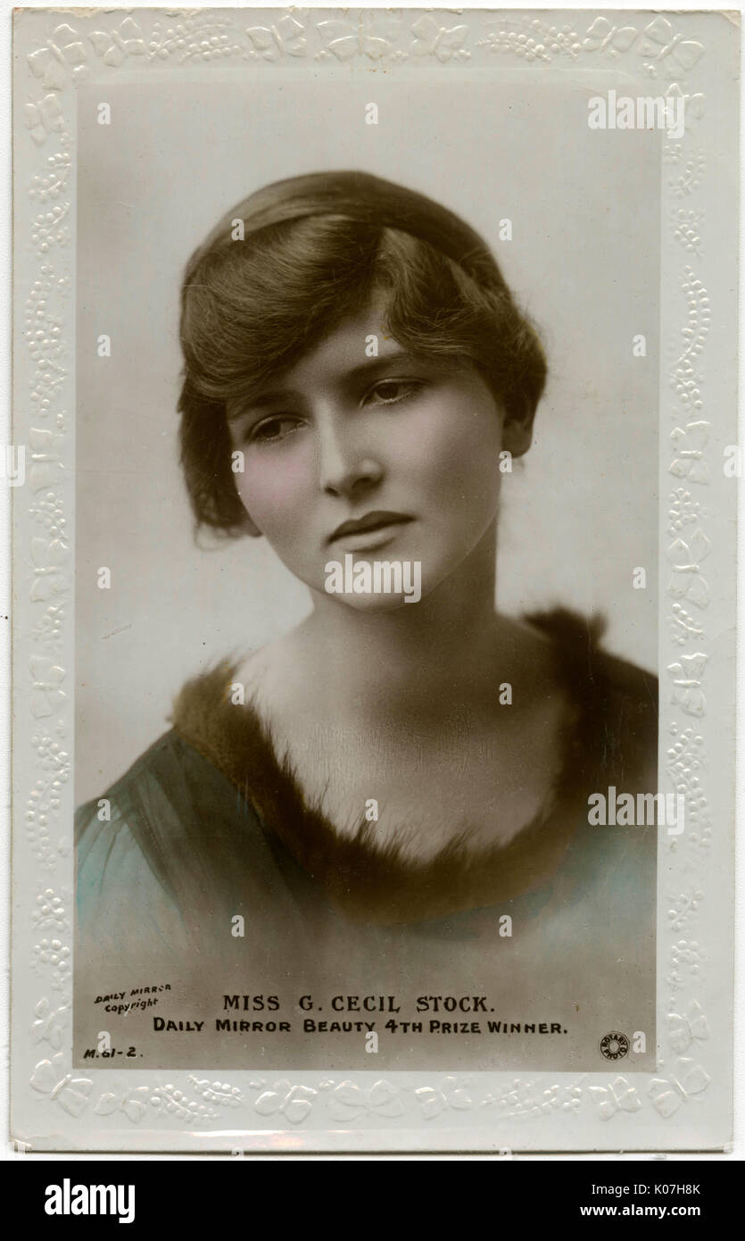 4.-Preis-Schönheitswettbewerb 1919 Stockfoto