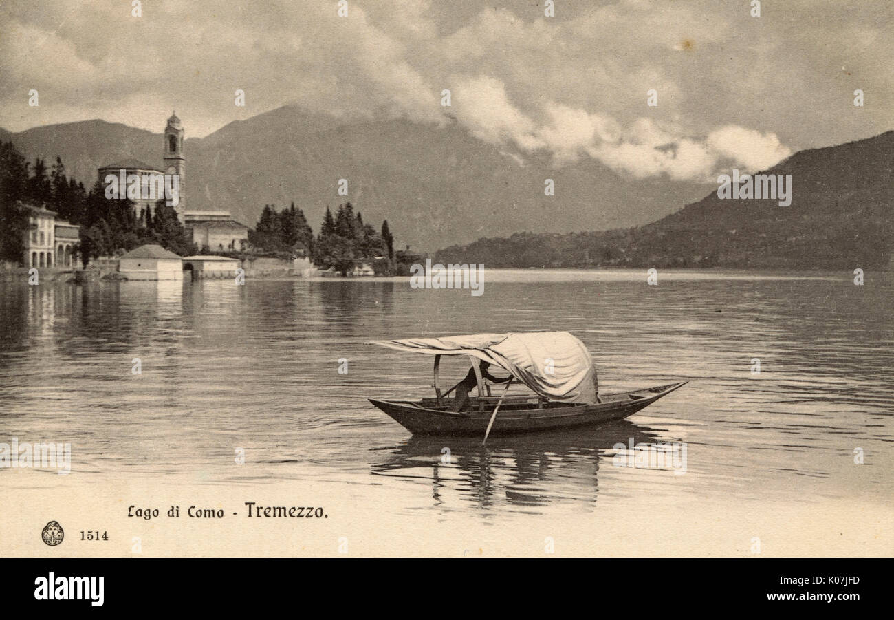 Tremezzo am Ufer des Comer Sees, Italien Stockfoto