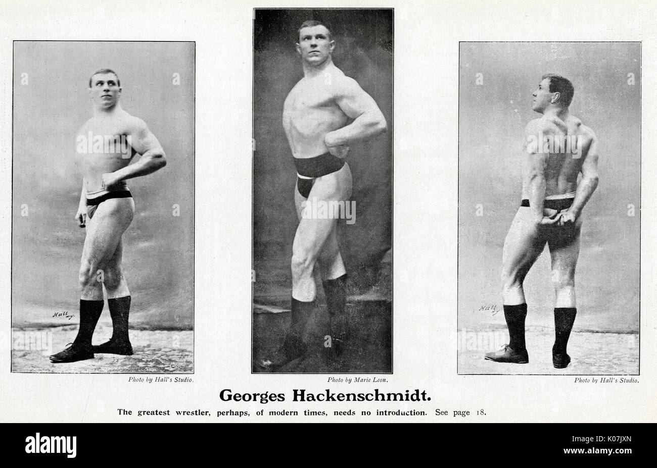 George Hackenschmidt (1877-1968), estnischer Ringer, bekannt als "der Russischen Lion', als eine der größten Persönlichkeiten in der Geschichte des Wrestling. Datum: 1905 Stockfoto