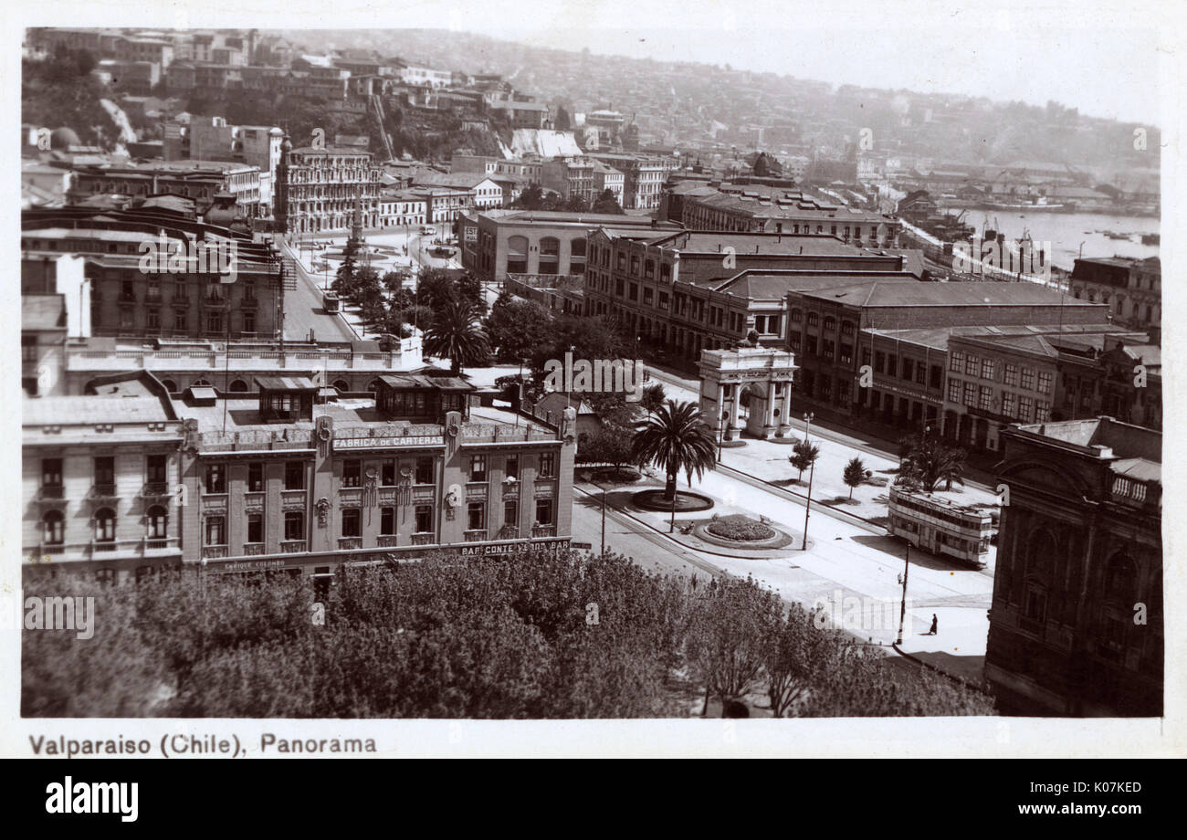 Allgemeiner Blick auf Valparaiso, Chile, Südamerika Stockfoto