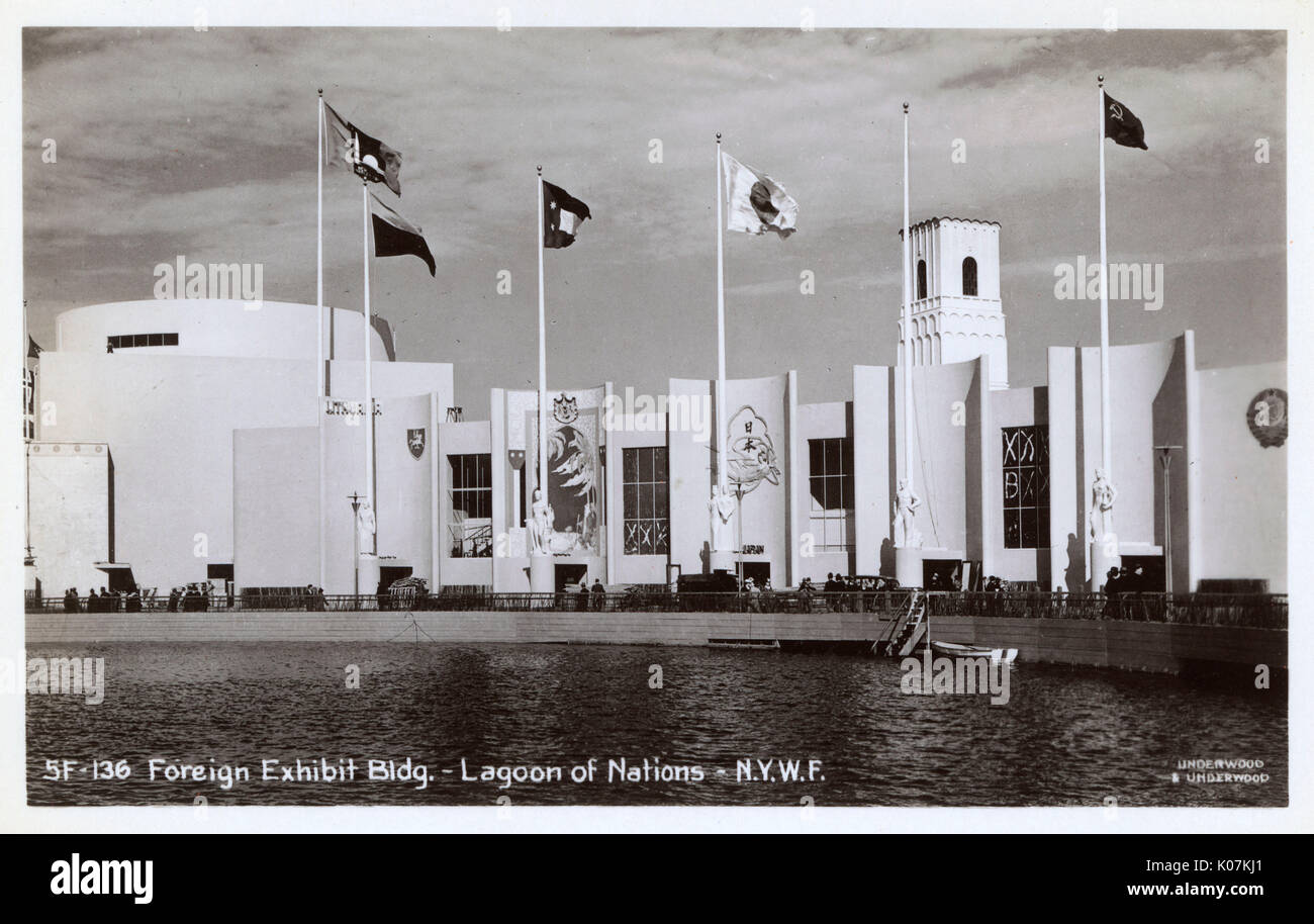 New York World's Fair - Ausstellungsgebäude Stockfoto