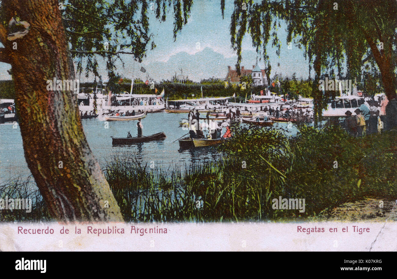 Bootsclub Regatta, Tigre, Provinz Buenos Aires, Argentinien Stockfoto