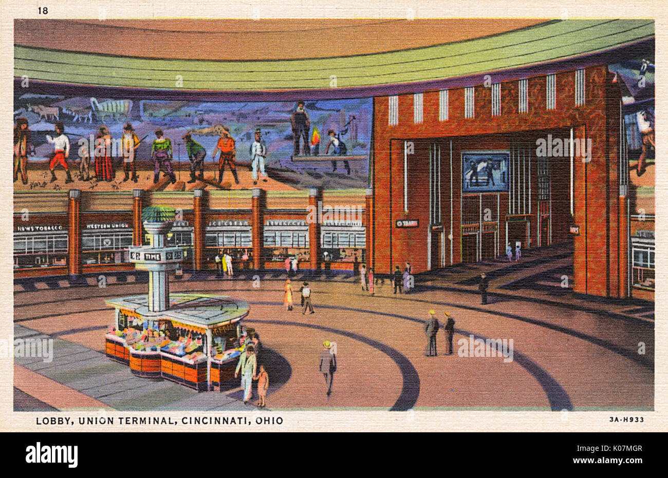 Lobby des Union Terminal, Cincinnati, Ohio, USA Stockfoto