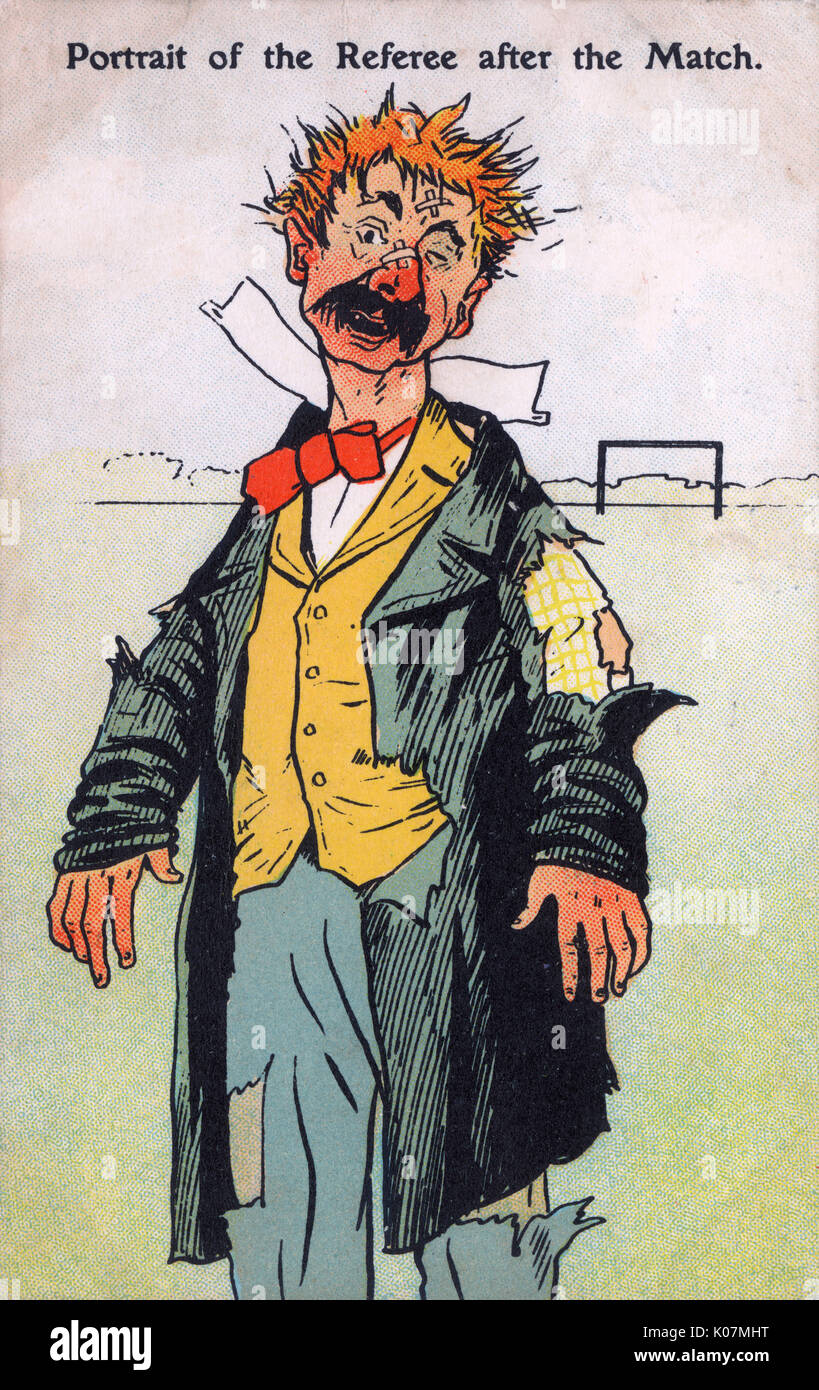 Porträt des Schiedsrichters nach dem Spiel Stockfoto