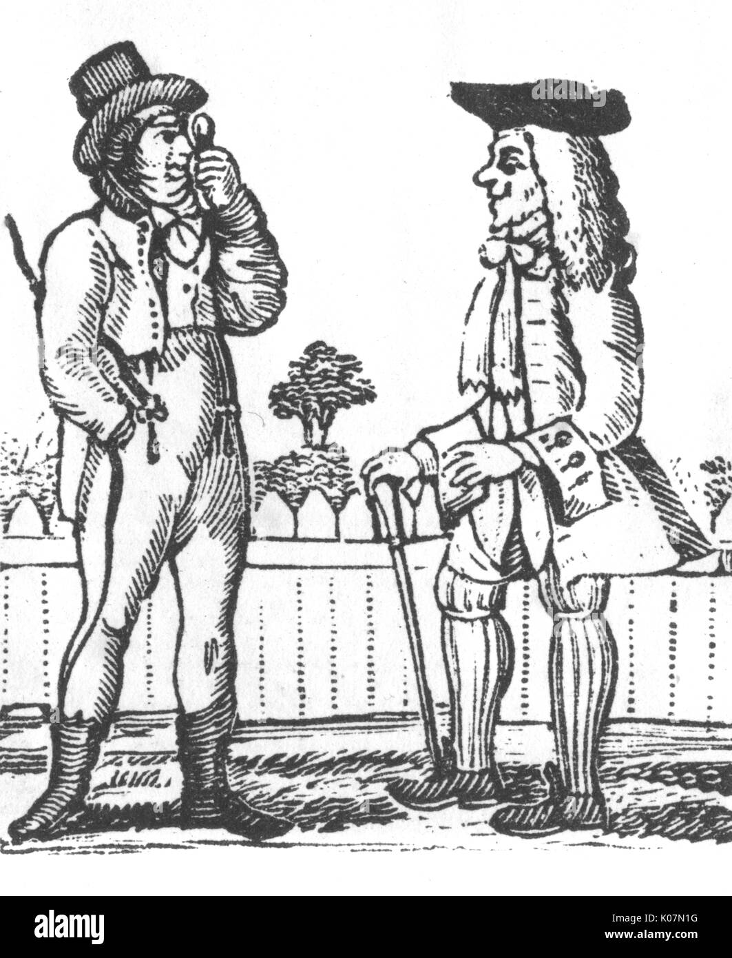 Gentlemen in Konversation, 1800er Stockfoto