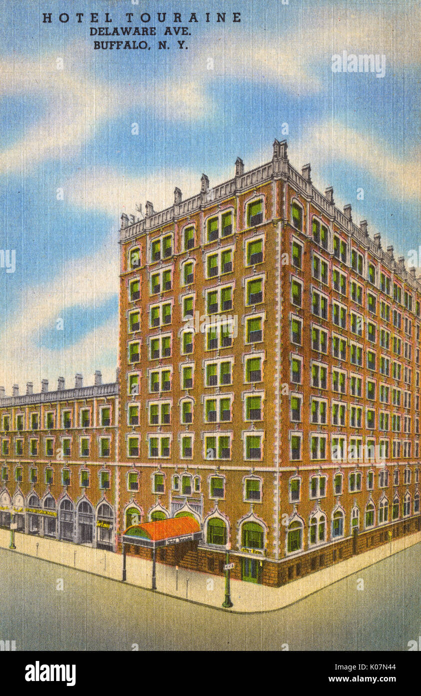 Hotel Touraine, Delaware Avenue, Buffalo, NY Stockfoto