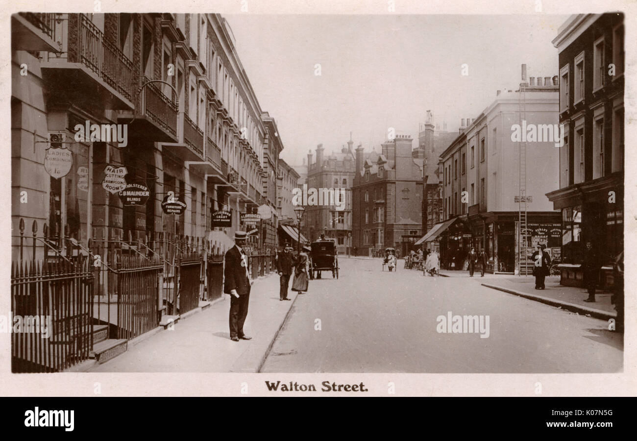 Am östlichen Ende der Walton Street, London Stockfoto