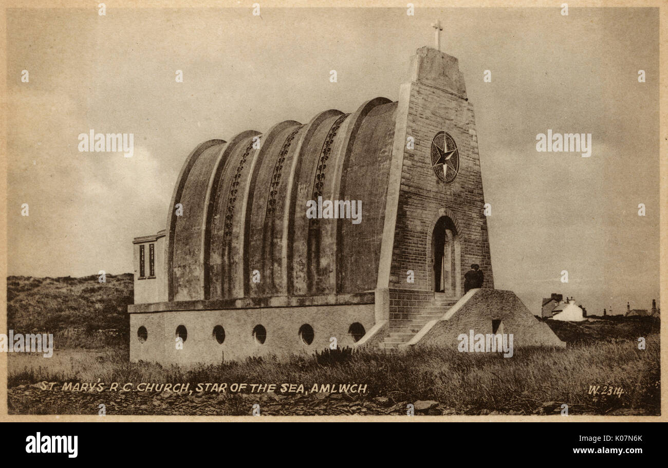 St. Marias römisch-katholische Kirche, Stern des Meeres, Amlwch Stockfoto