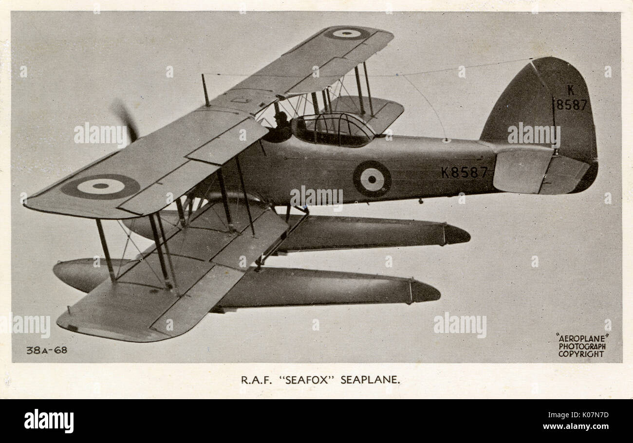 RAF Seafox Wasserflugzeug Stockfoto