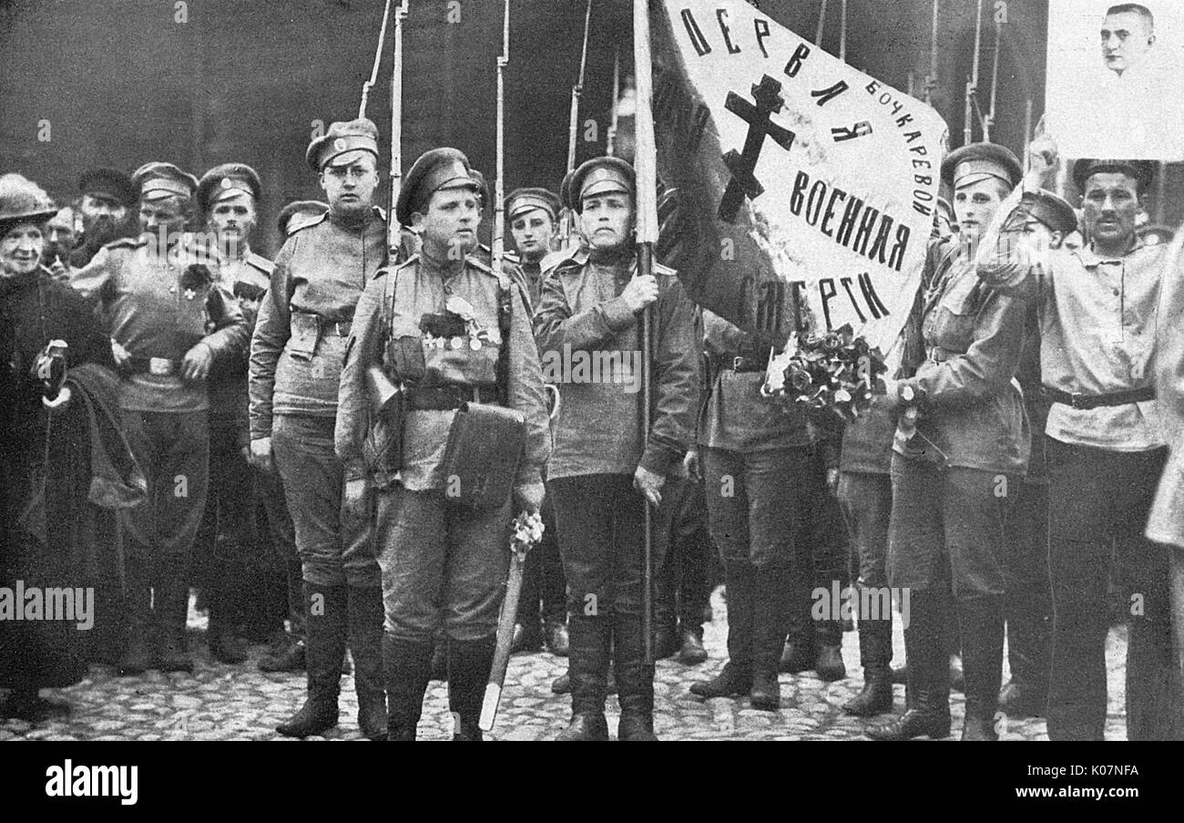 Maria Bochkareva vom Frauenbataillon, Russland, WW1 Stockfoto