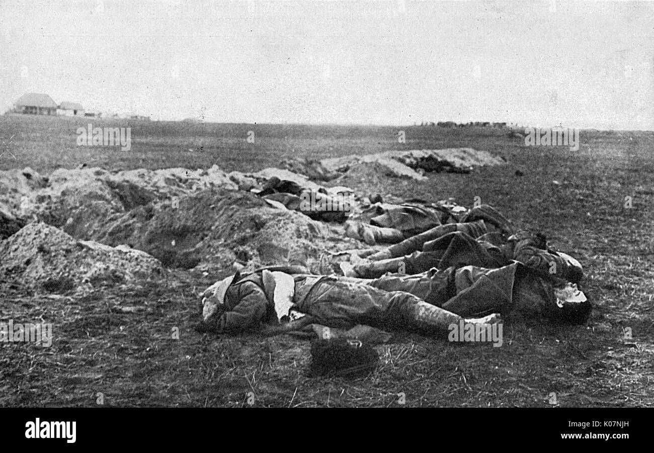 Tote Soldaten an der Ostfront, Russland, WW1 Stockfoto