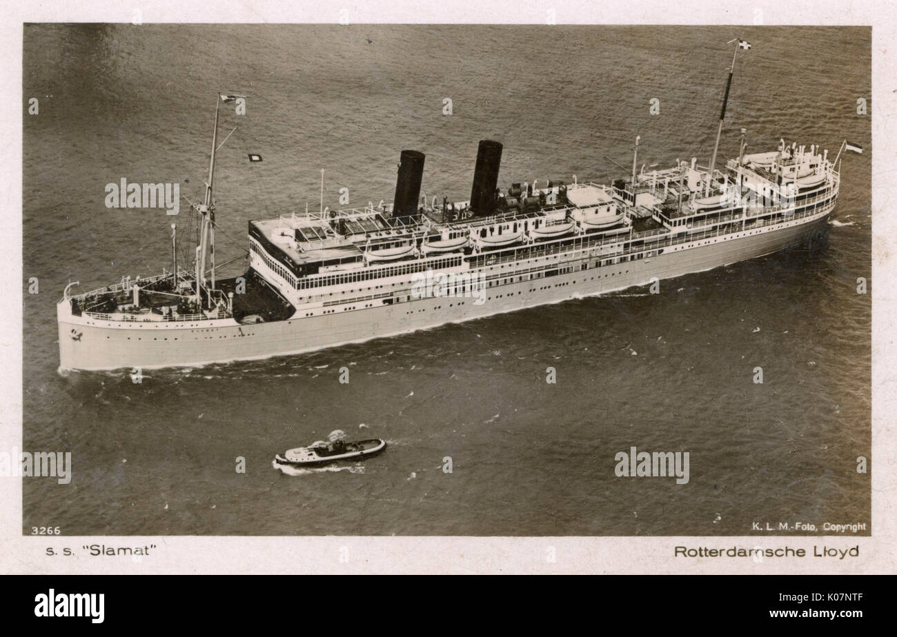 SS Slamat, Ozeandampfer, Rotterdam-Lloyd-Linie Stockfoto