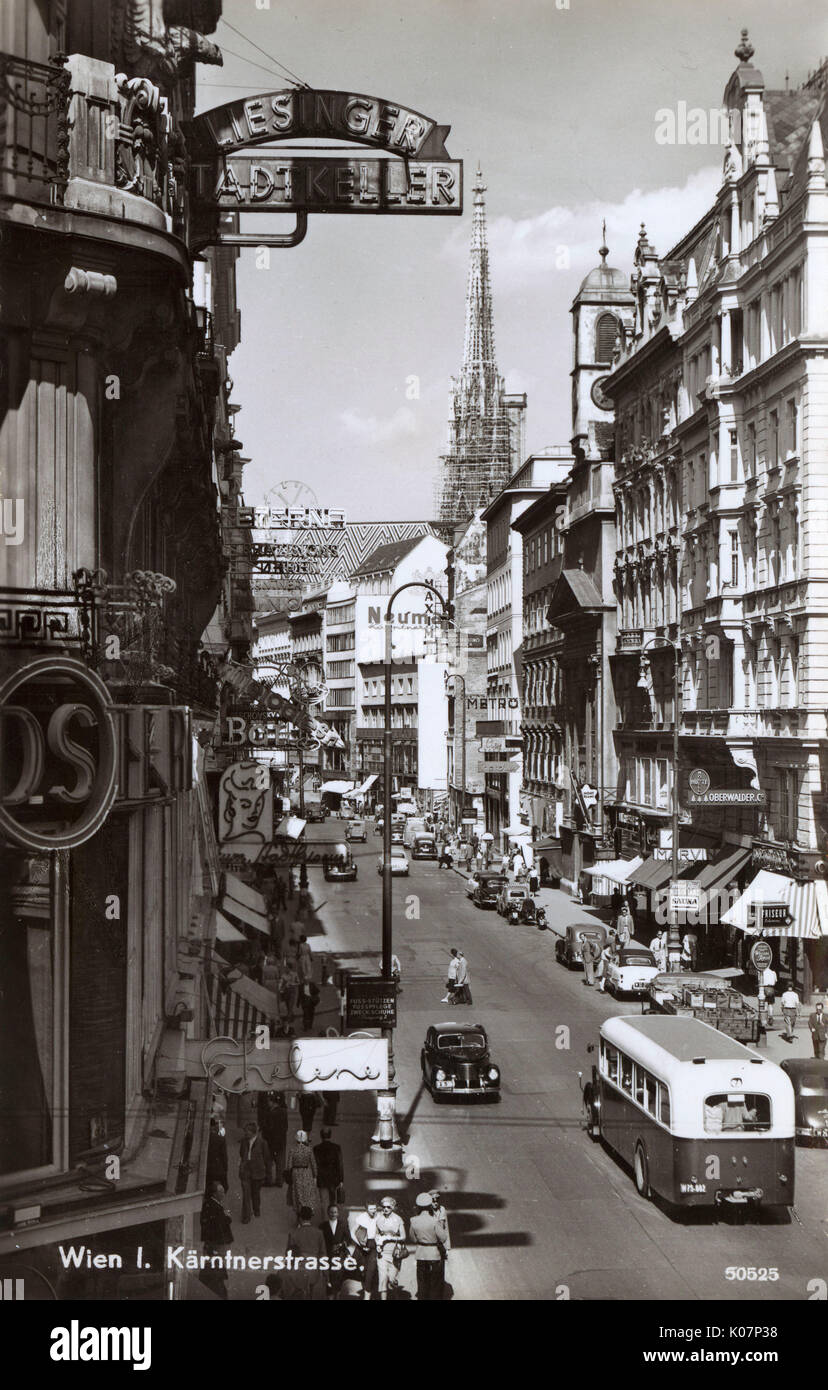 Karntnerstraße, Wien, Österreich Stockfoto