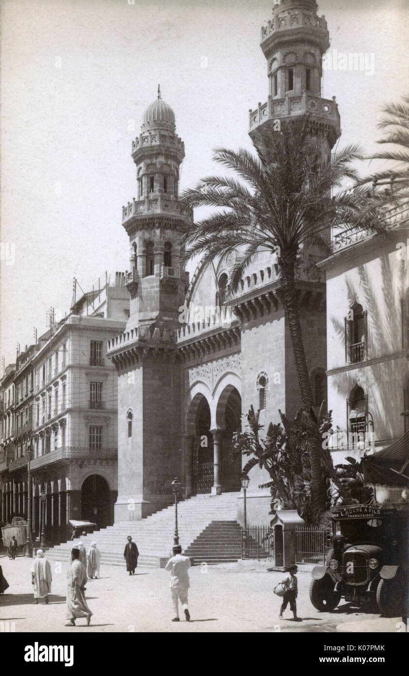 Kathedrale und Rue de la Lyre, Algier, Algerien Stockfoto