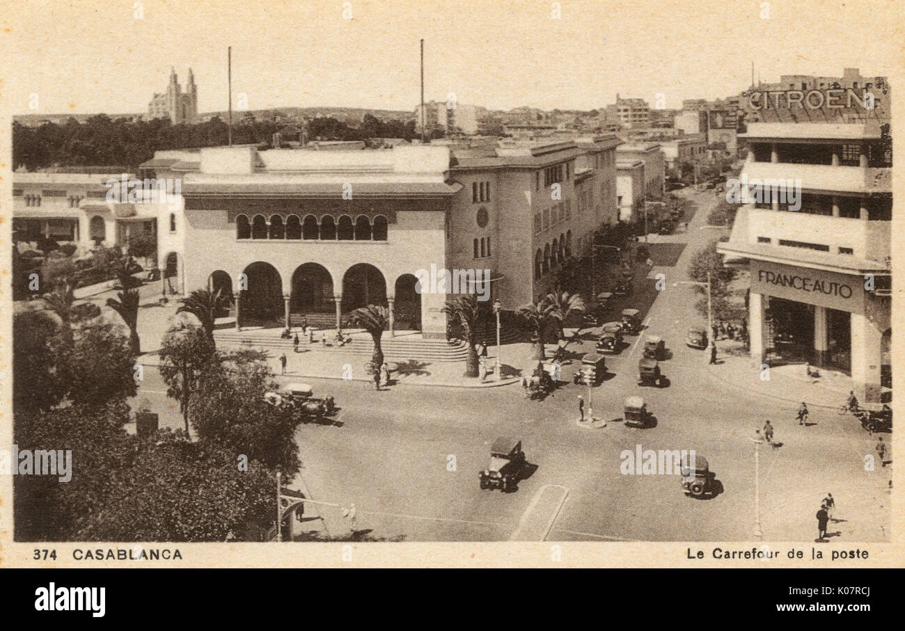 Luftaufnahme der Kreuzung, Casablanca, Marokko Stockfoto