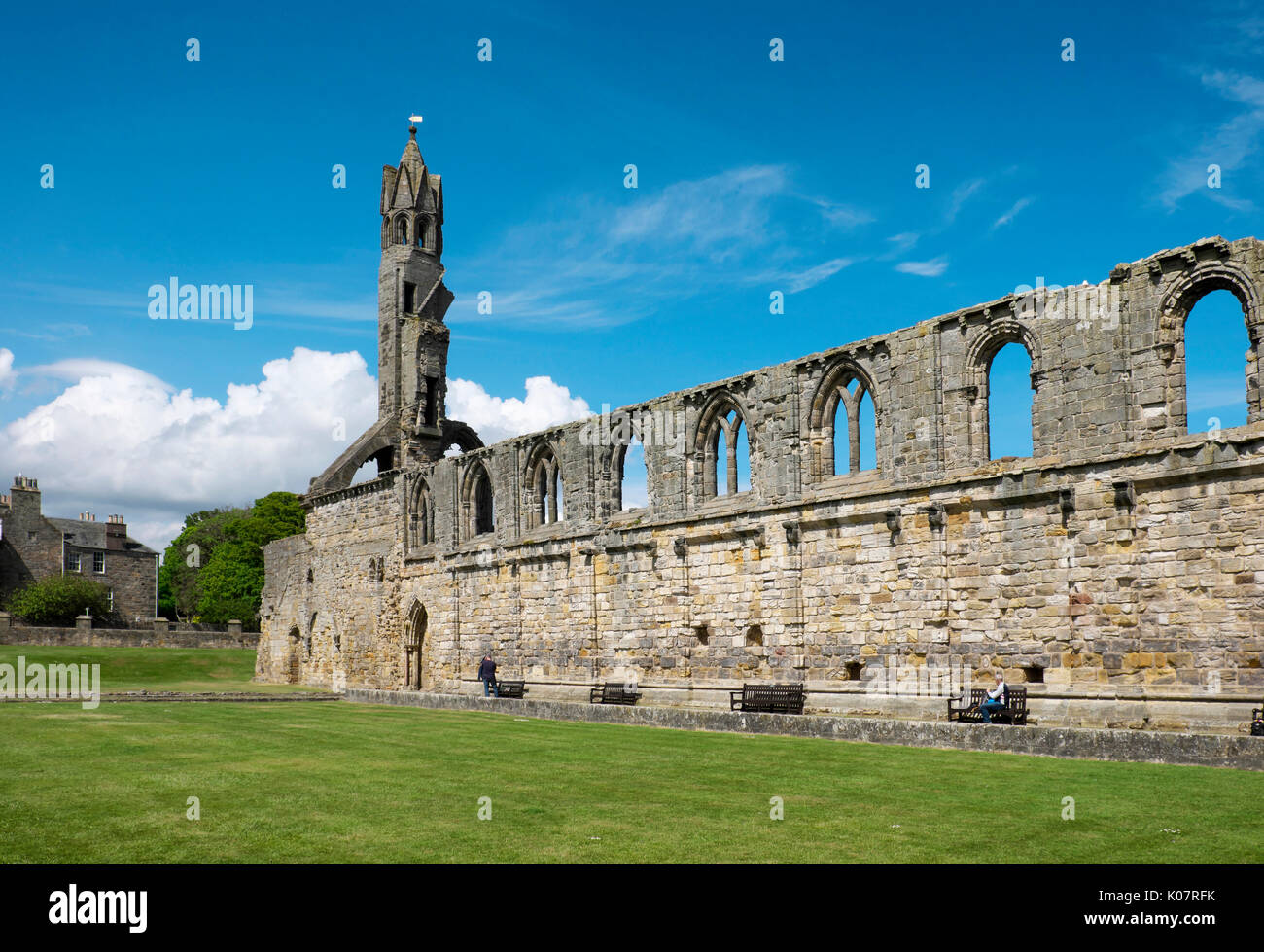 Die Ruinen der St. Andrews Cathedral, St Andrews, Fife, Schottland, Großbritannien Stockfoto