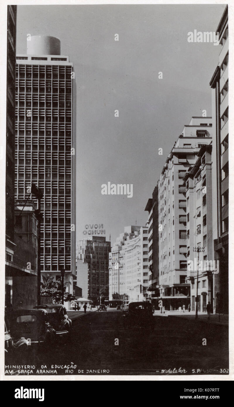Brasilien – Bildungsministerium – Avenida Graca Aranha, Rio Stockfoto