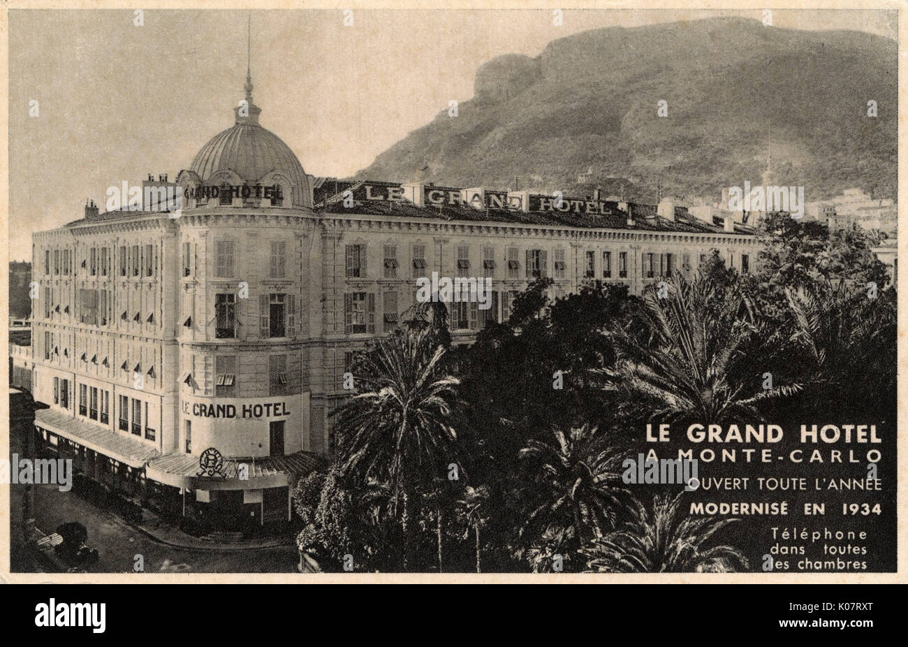 Monte Carlo - Grand Hotel Stockfoto