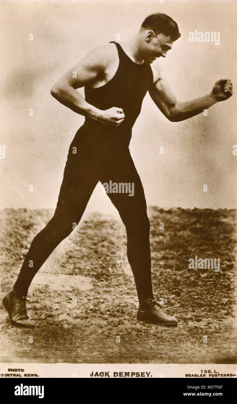 Jack Dempsey, US-amerikanischer Schwergewichtsboxer Stockfoto