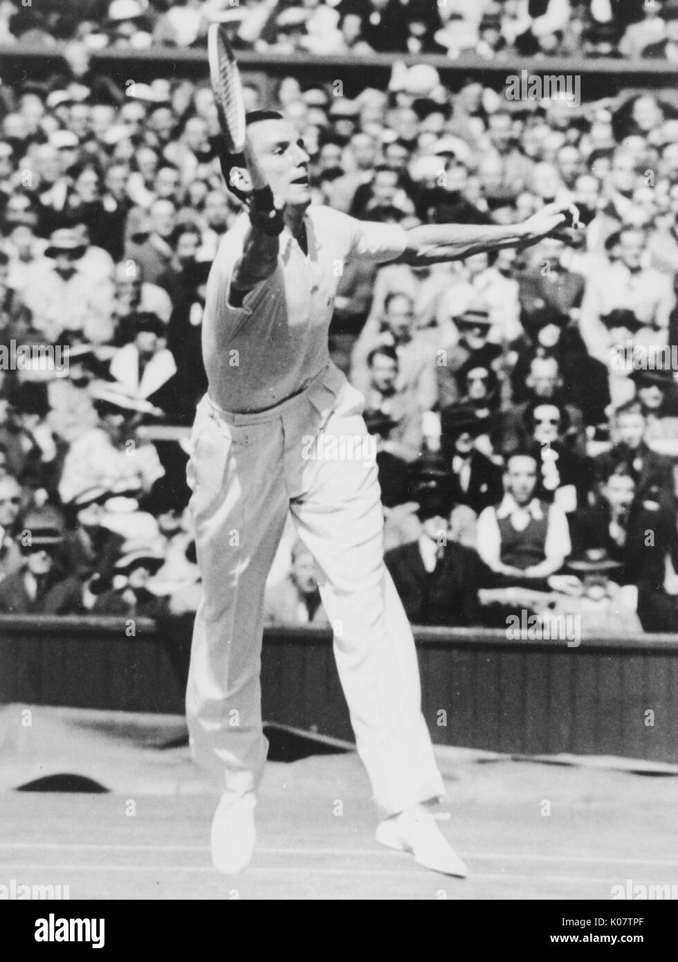 Fred Perry, britischer Tennisspieler Stockfoto