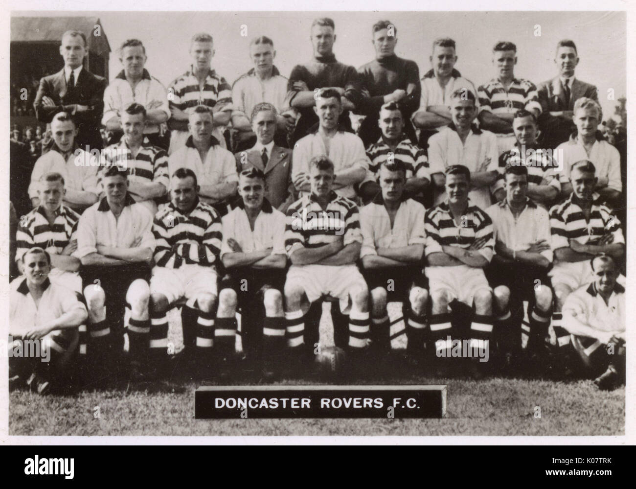 Doncaster Rovers FC Fußballteam 1934-1935 Stockfoto
