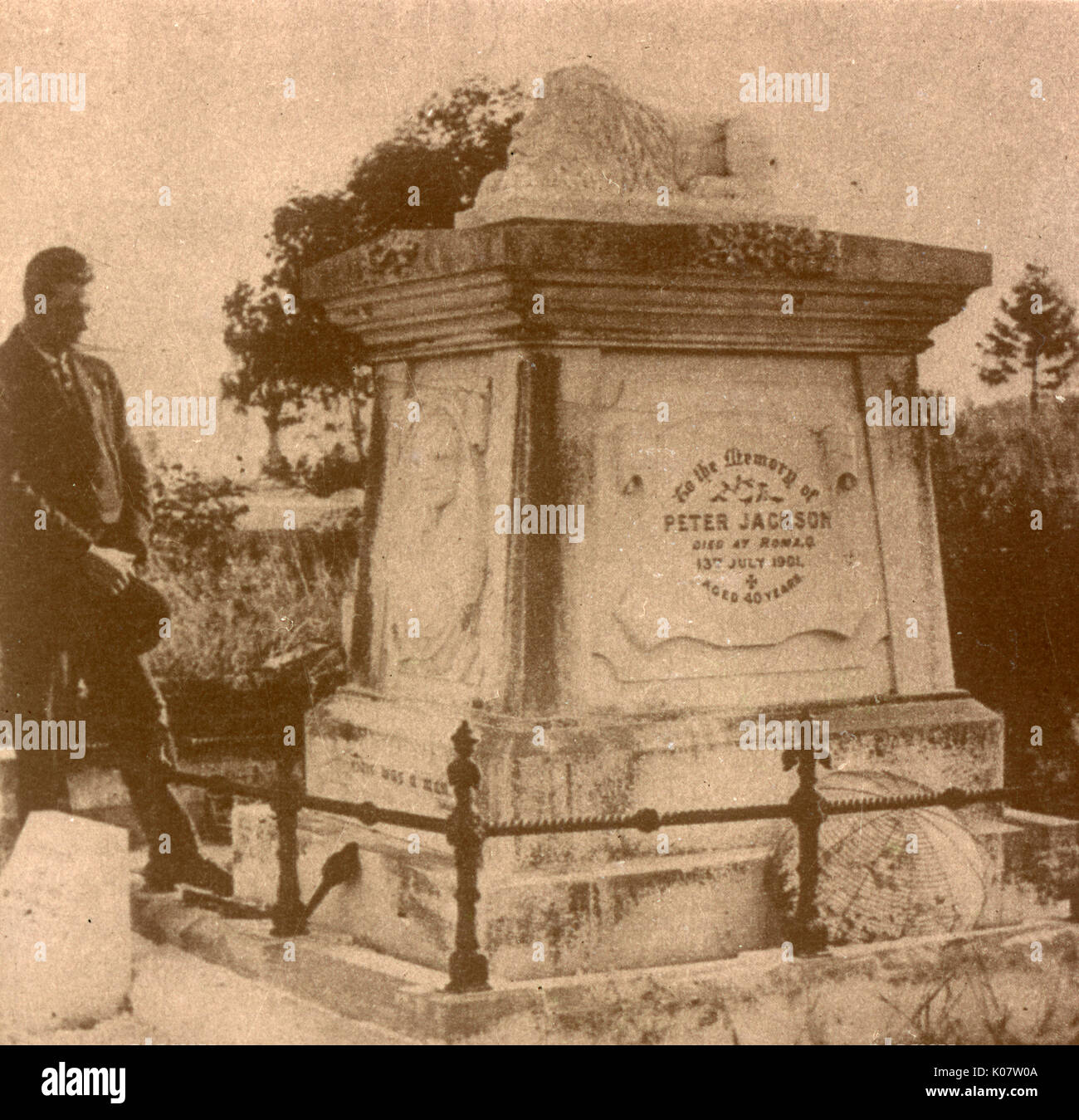 Denkmal für Peter Jackson, Boxer, Australien Stockfoto