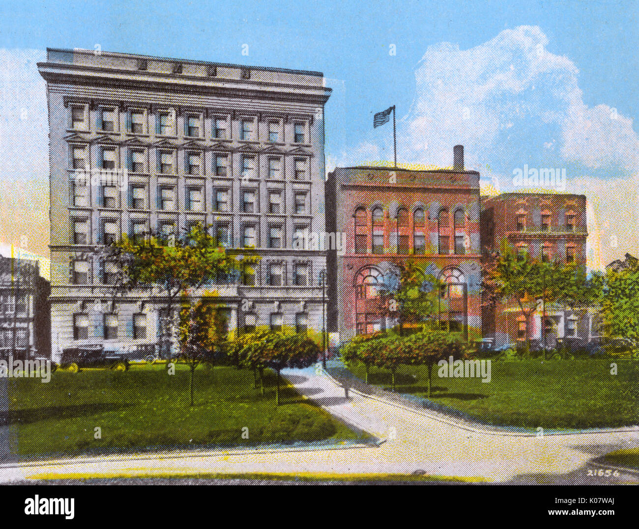 Toledo, Ohio, USA – YMCA, Elks Club und National Union Stockfoto