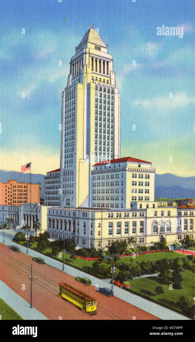 Los Angeles, Kalifornien - Rathaus Stockfoto