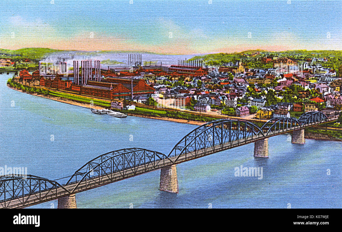 Pittsburgh, Pennsylvania, USA - Homestead und Steel Mills Stockfoto
