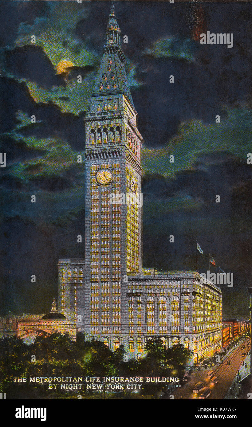 New York City, USA - Metropolitan Life Insurance Building Stockfoto