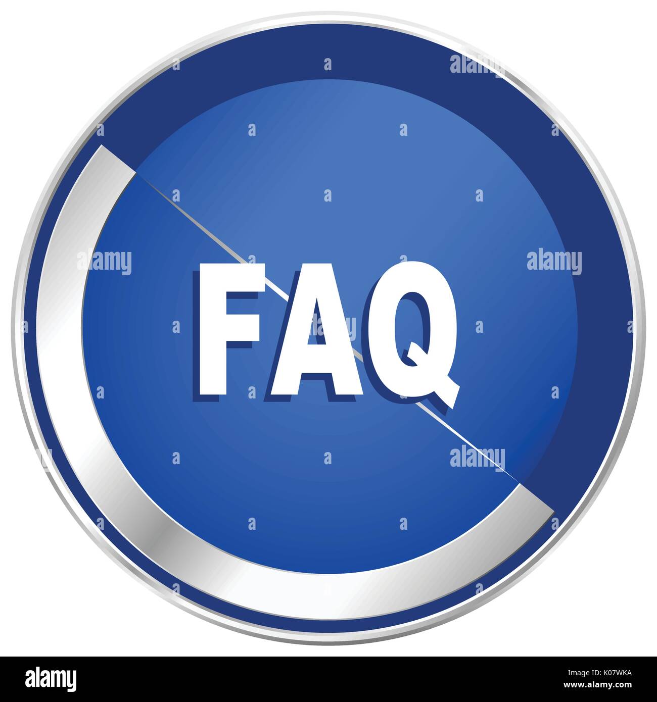 Faq silber metallic Web und Handy vektor Symbol in der Eps 10. Stock Vektor Faq silber metallic Web und Handy vektor Symbol in der Eps 10. Stock Vektor