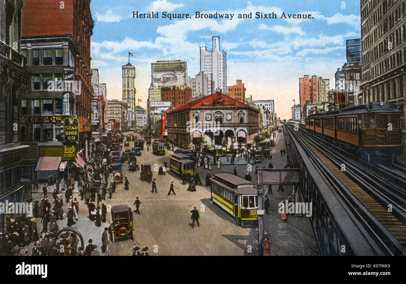 New York City, USA - Herald Square, Broadway und 6. Avenue Stockfoto