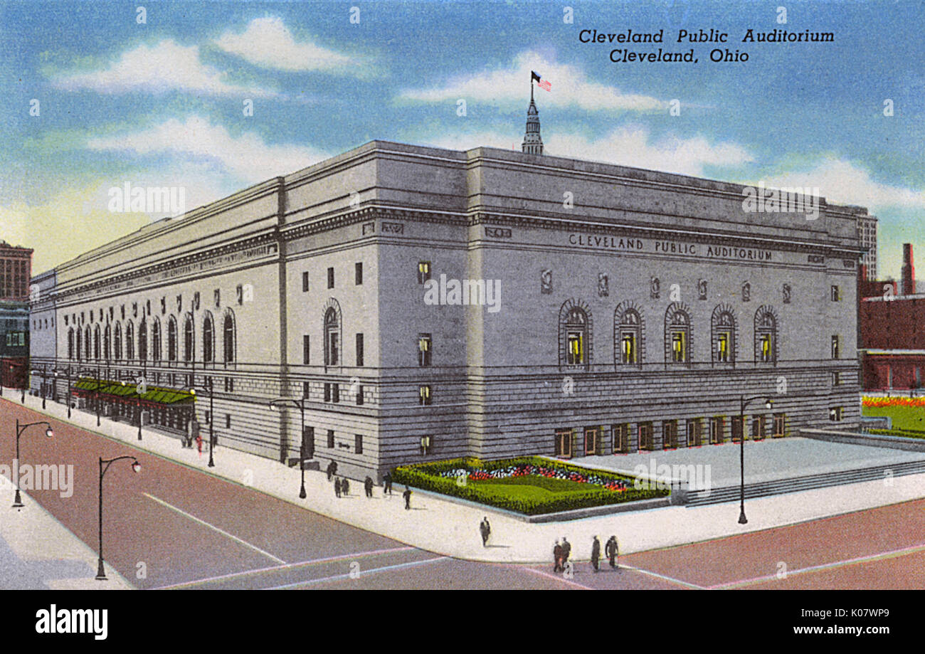 Cleveland, Ohio, USA – Cleveland Public Auditorium Stockfoto