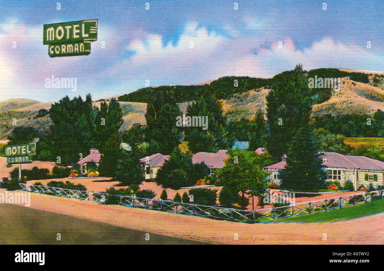 Gorman Cafe und Motel, Route US 99, Kalifornien, USA Stockfoto