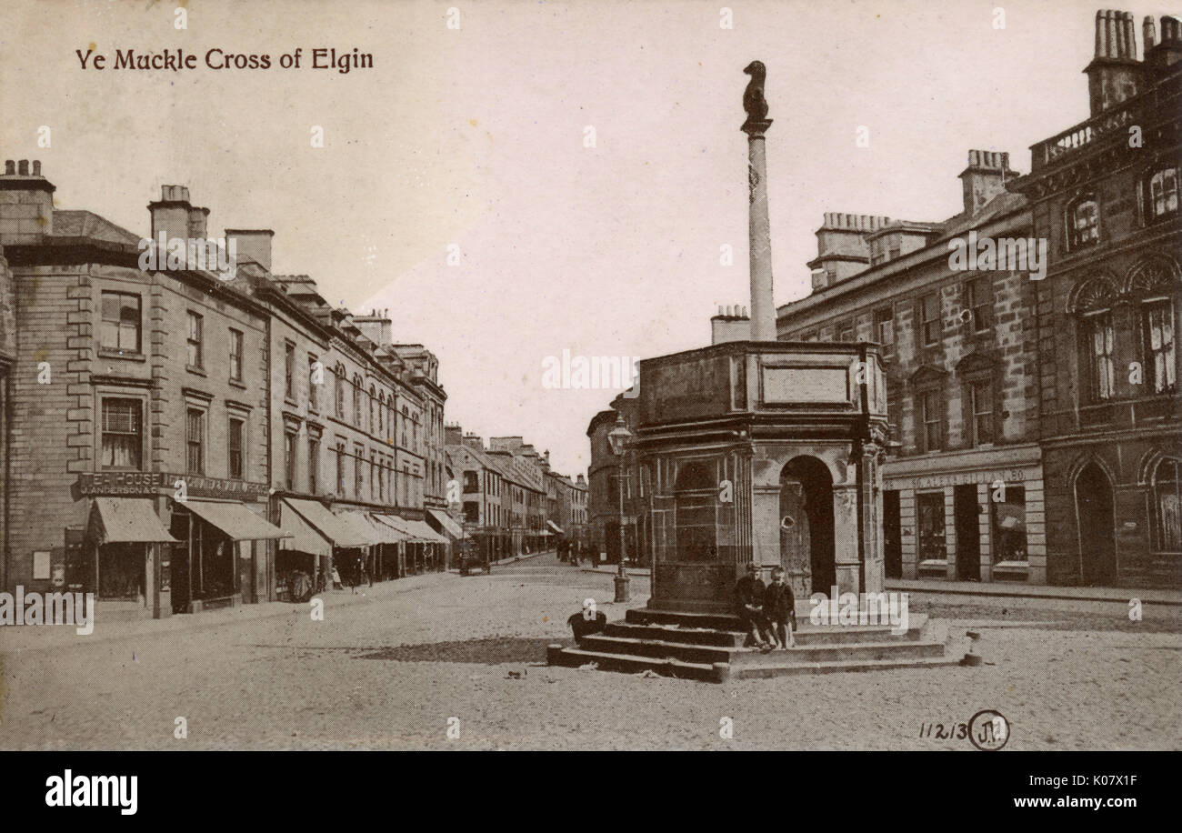Die muckle Kreuz, Elgin, Schottland Datum: ca. 1920 s Stockfoto
