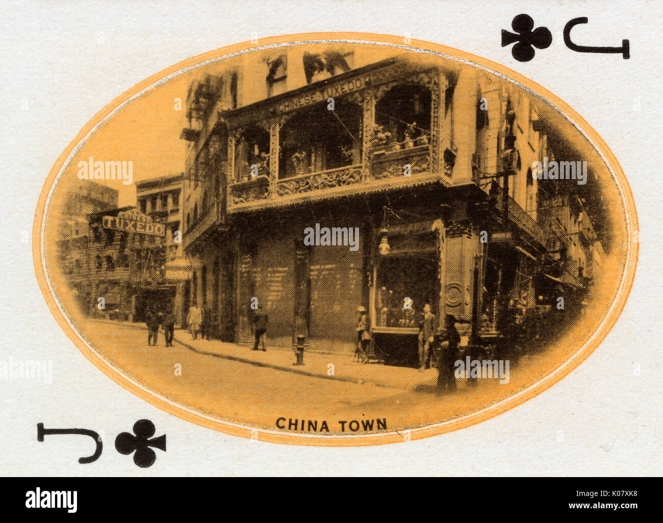 New York City - Spielkarte - Chinatown - Jack of Clubs Stockfoto
