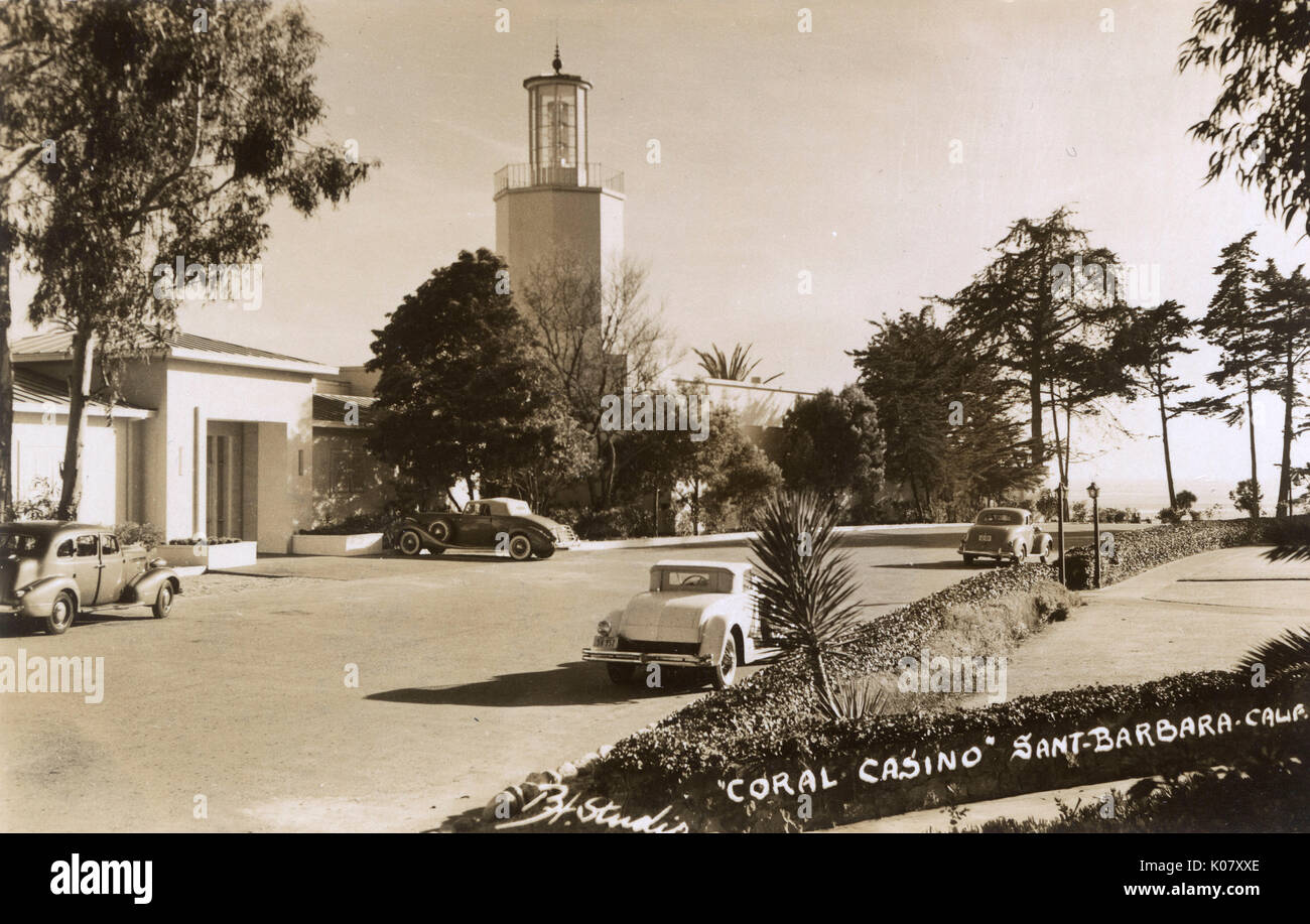 Coral Casino, Strand und Cabana Club, Santa Barbara, Kalifornien, USA. Datum: 1938 Stockfoto