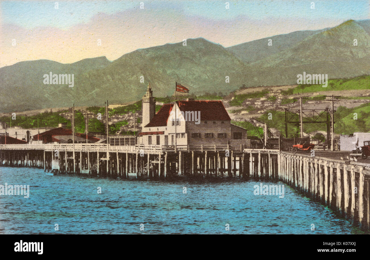 Yacht Club, Stearn's Wharf, Santa Barbara, Kalifornien, USA Stockfoto