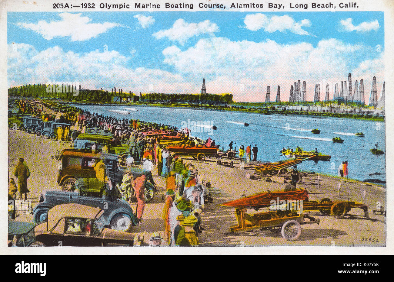 Olympic Marine Bootfahren, Alamitos Bay, Long Beach, Kalifornien, USA. Datum: 1932 Stockfoto