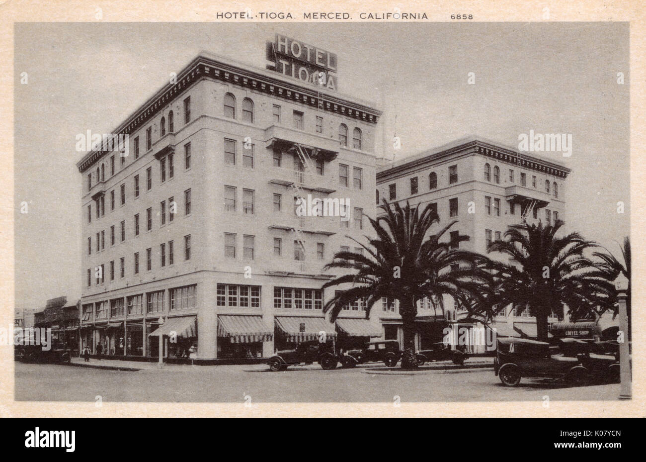 Hotel Tioga, Merced, Kalifornien, USA Stockfoto