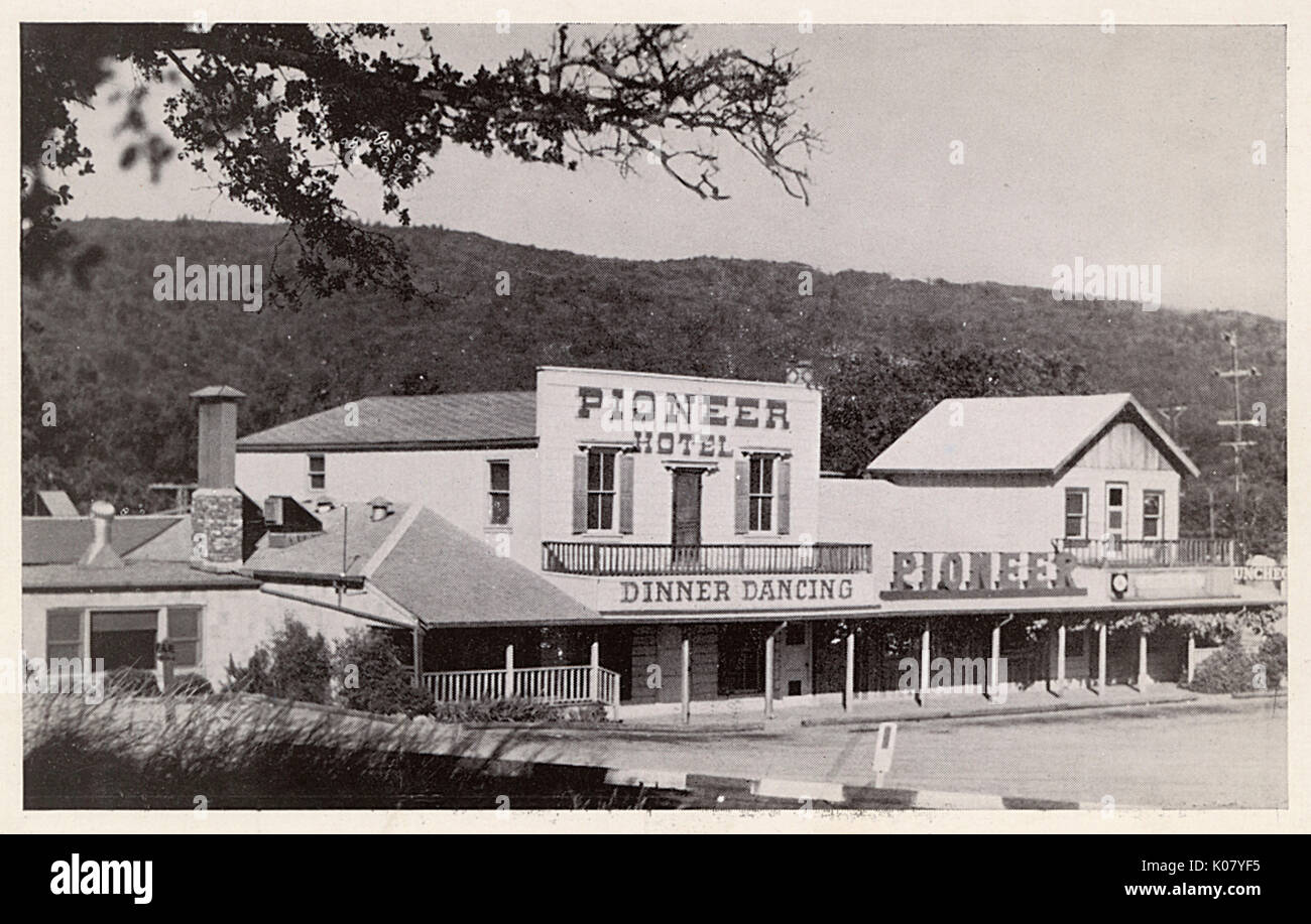 Pioneer Hotel, Woodside, San Mateo County, Kalifornien, USA. ca. 1940 Stockfoto