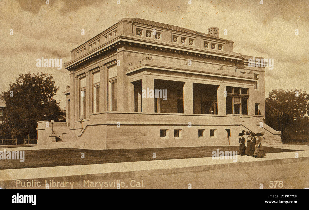 Öffentliche Bibliothek, Marysville, Yuba County, Kalifornien, USA Stockfoto