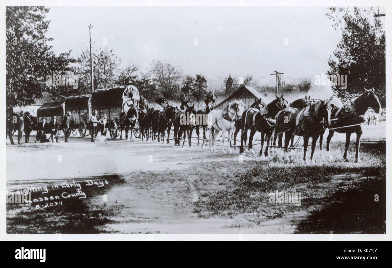 Fracht in den frühen Tagen, Lassen County, Kalifornien, USA Stockfoto