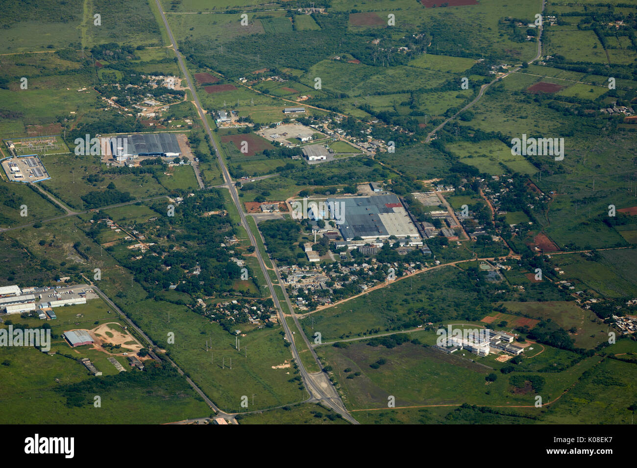 Allgemeine Ansicht der Landschaft in Matanzas in Kuba Stockfoto