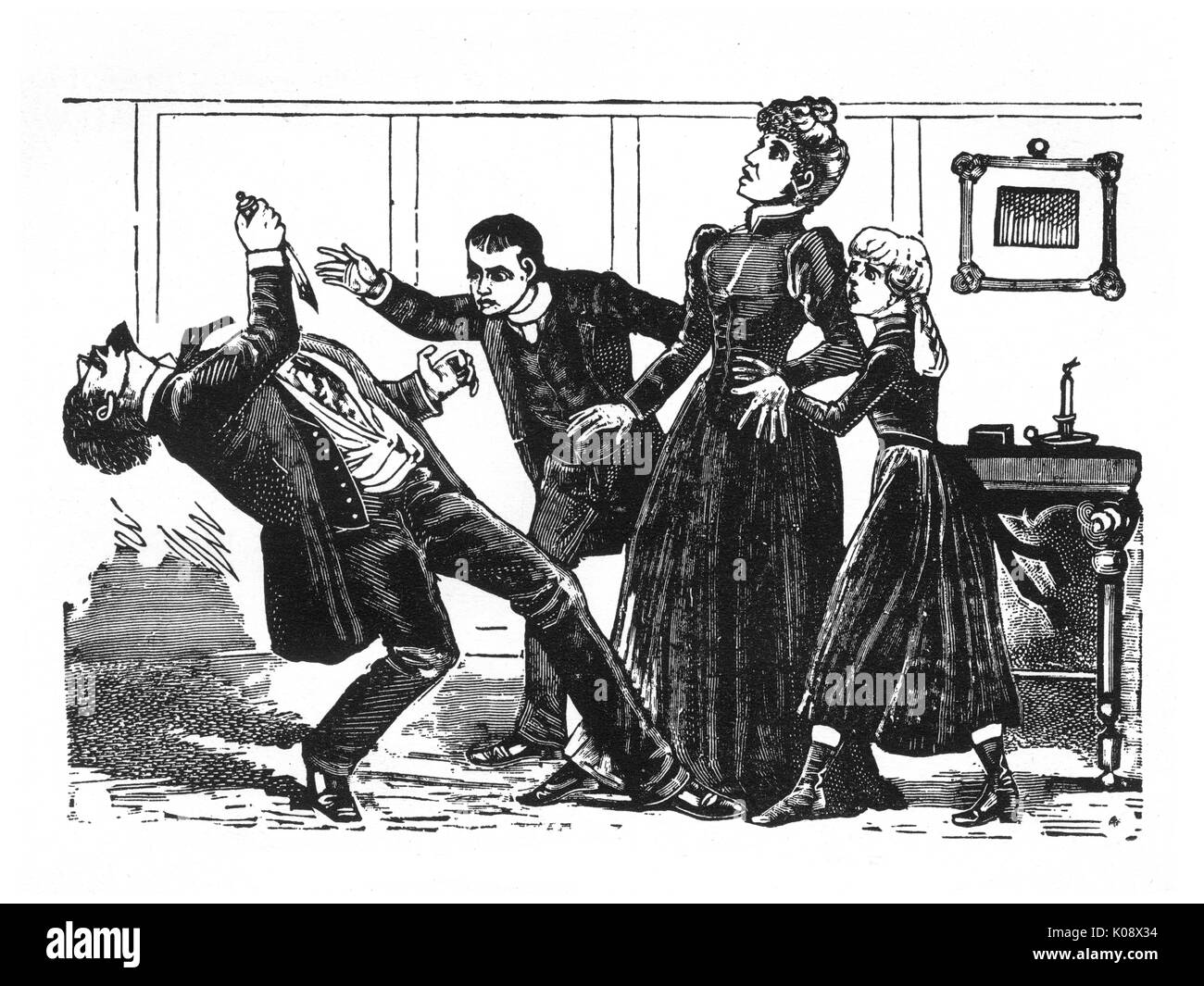 Posada, Ein Franzose, der sich vor seiner Familie umgebracht hat Stockfoto