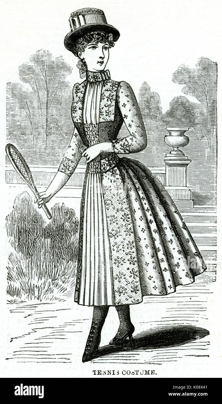 Vierzehn Jahre alte Jugendliche Outdoor-Kleidung 1886 Stockfoto