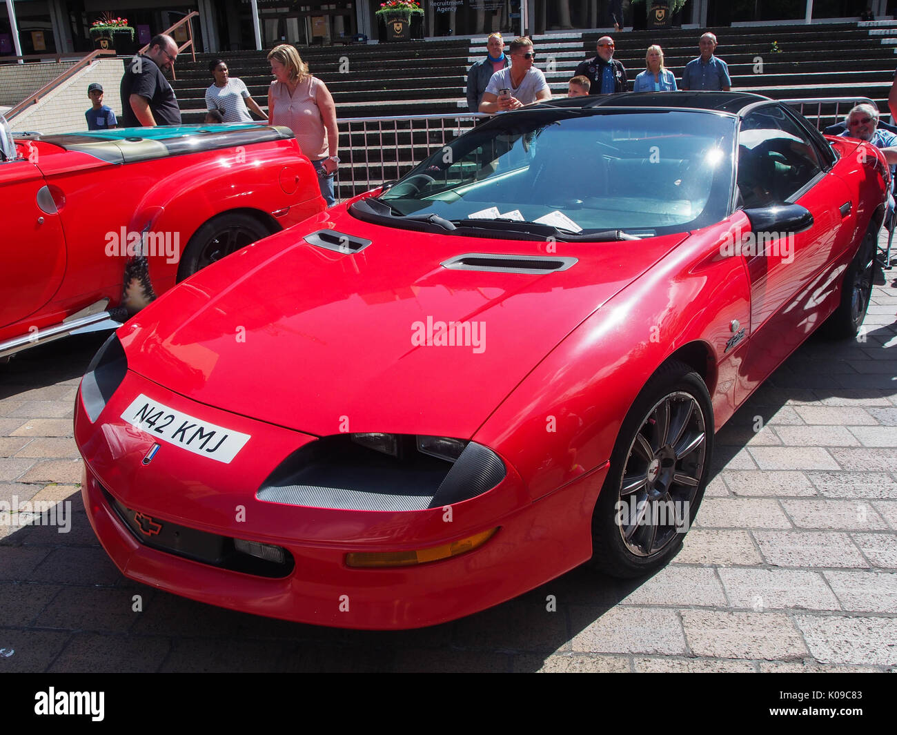 Ein rotes 1996 Chevrolet Camaro Stockfoto